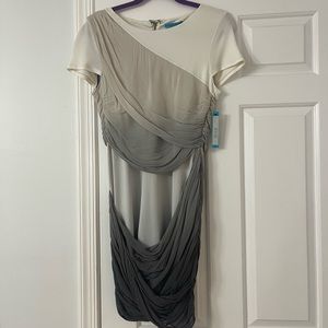 Alice + Olivia Ruched Ombré Bodycon Dress - L